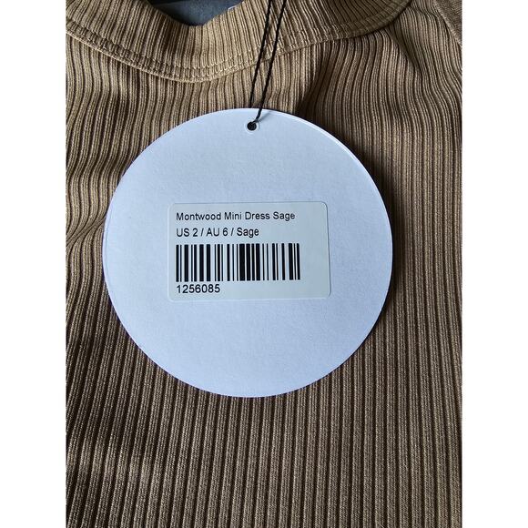 NWT Princess Polly Montwood Mini Dress Sage size 2 - Picture 5 of 6